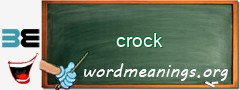 WordMeaning blackboard for crock